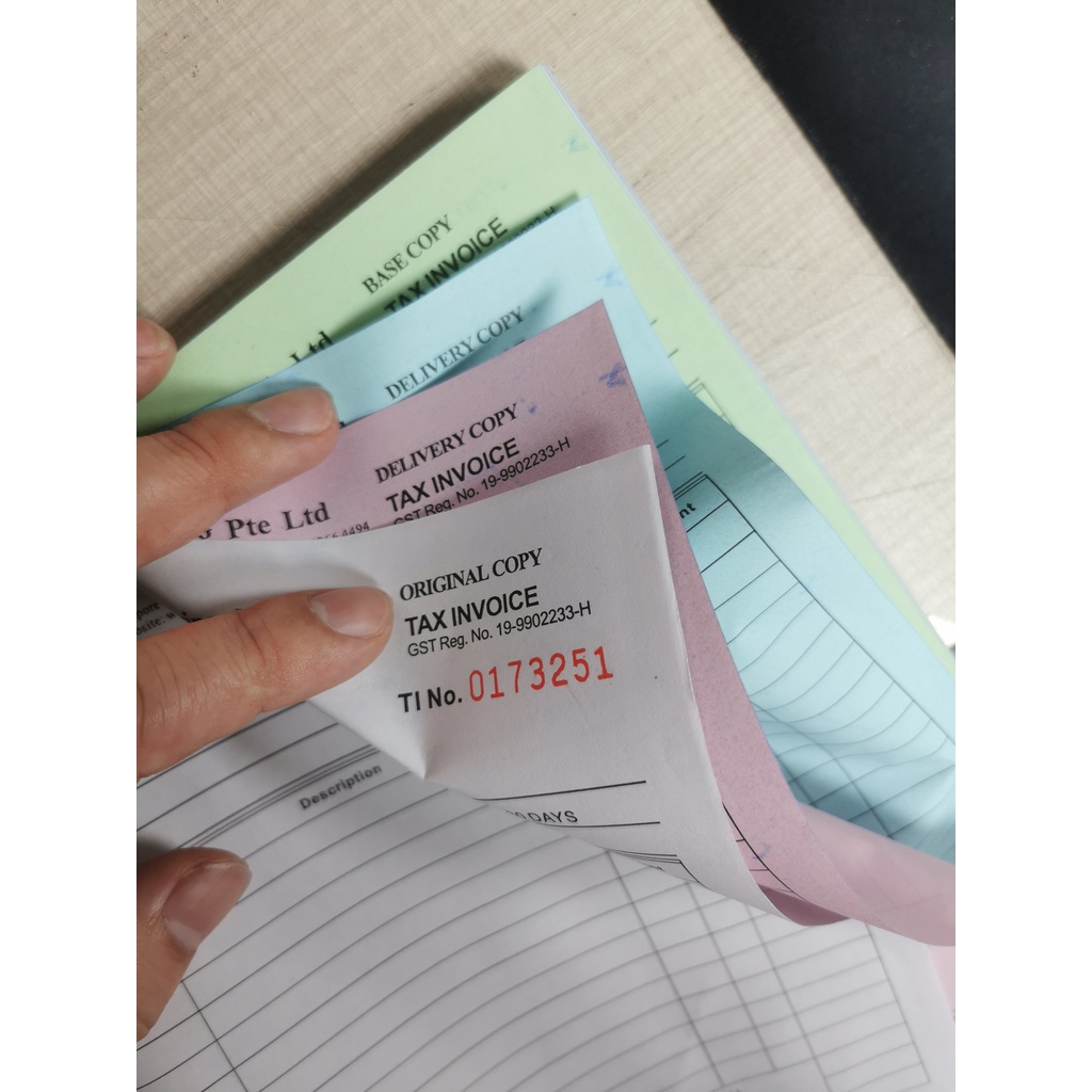 invoice book